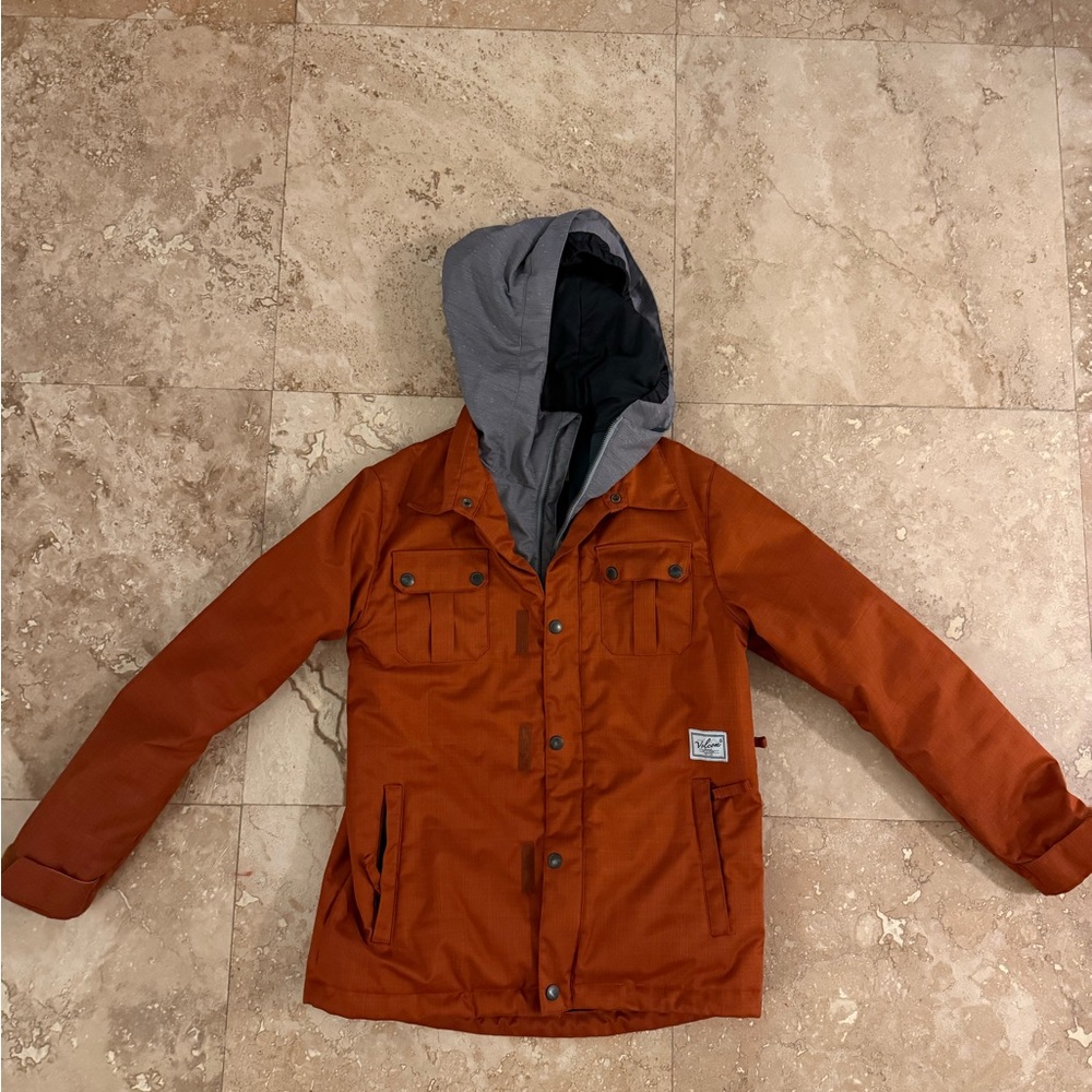 Rust Orange Hooded Jacket